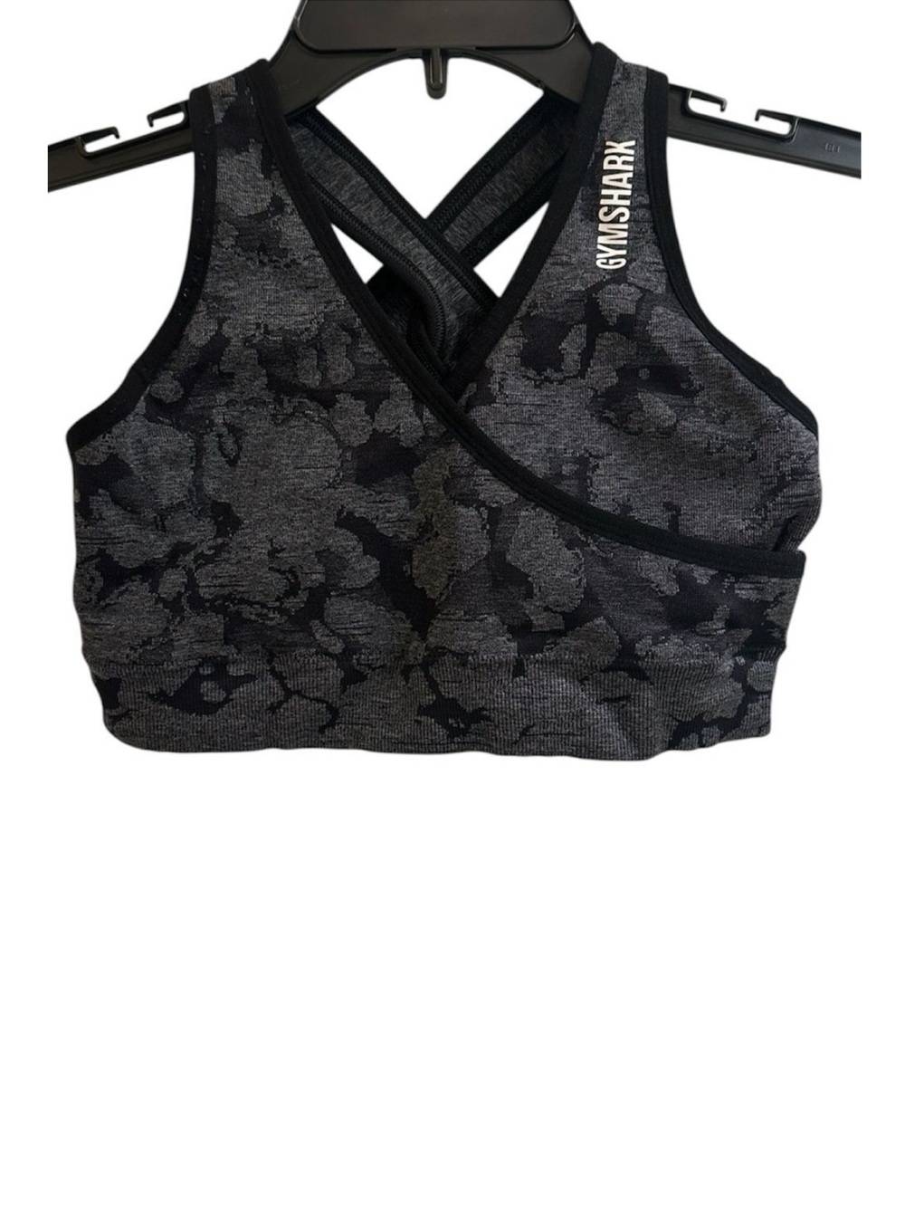Gymshark Adapt Camo Seamless Sports Bra Black Size Small